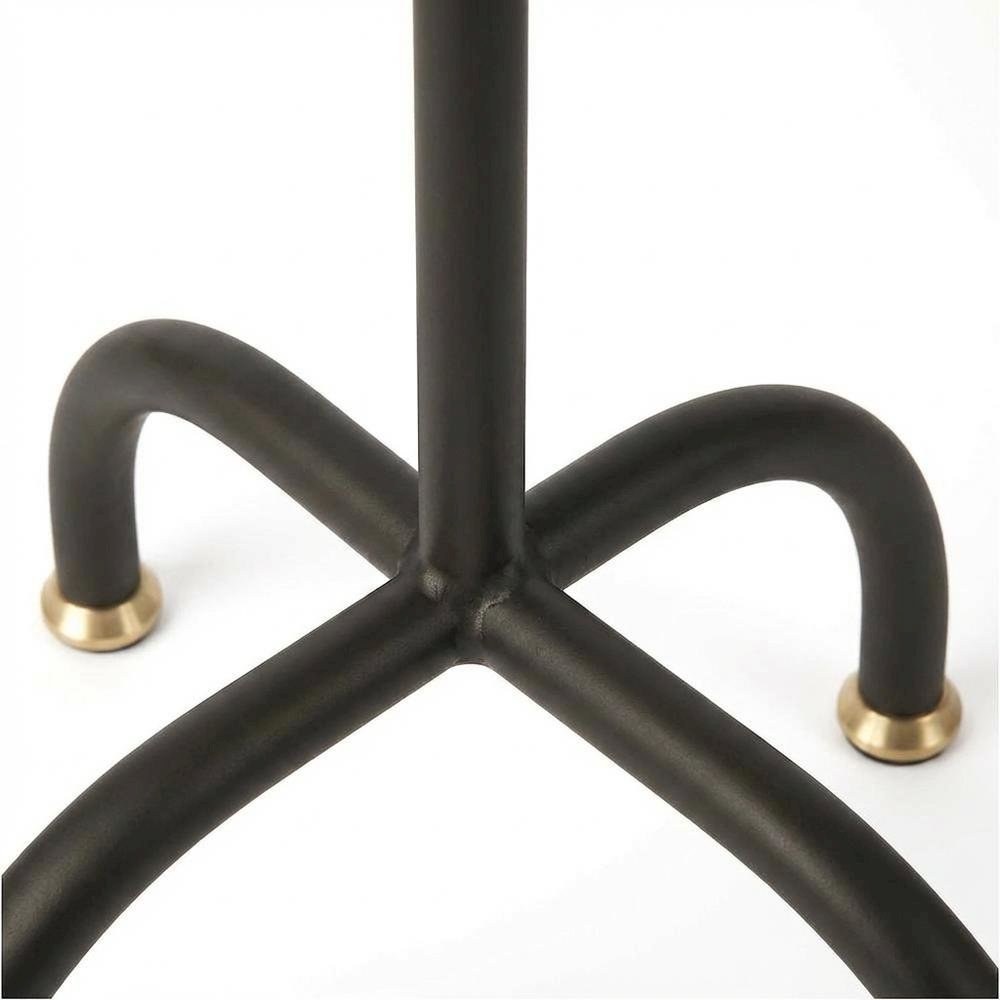 Geometric End Table, Industrial Oval Accent Side Table for Living Room. Picture 7