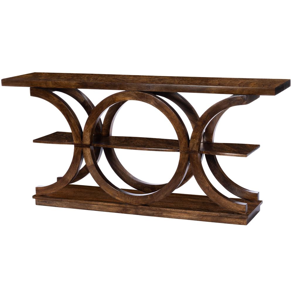 Stowe Rustic Console Table, Medium Brown. Picture 1