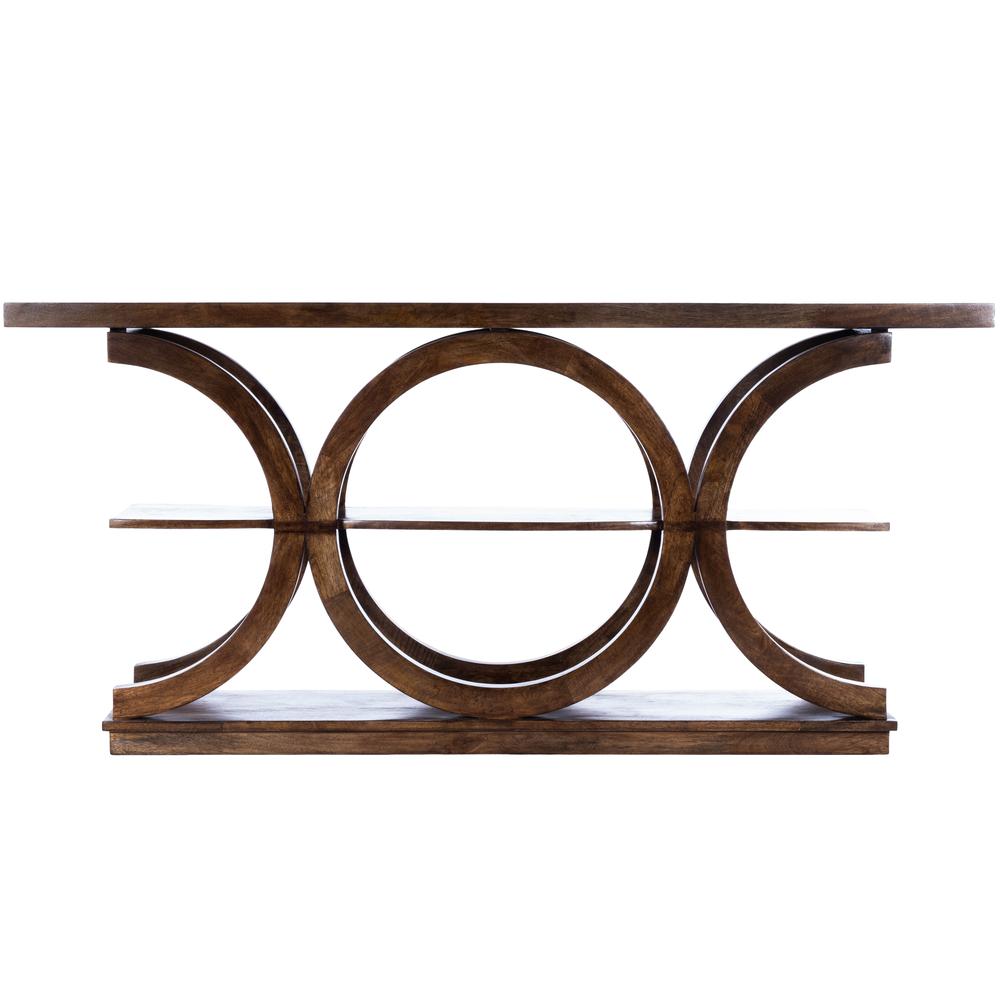 Stowe Rustic Console Table, Medium Brown. Picture 2