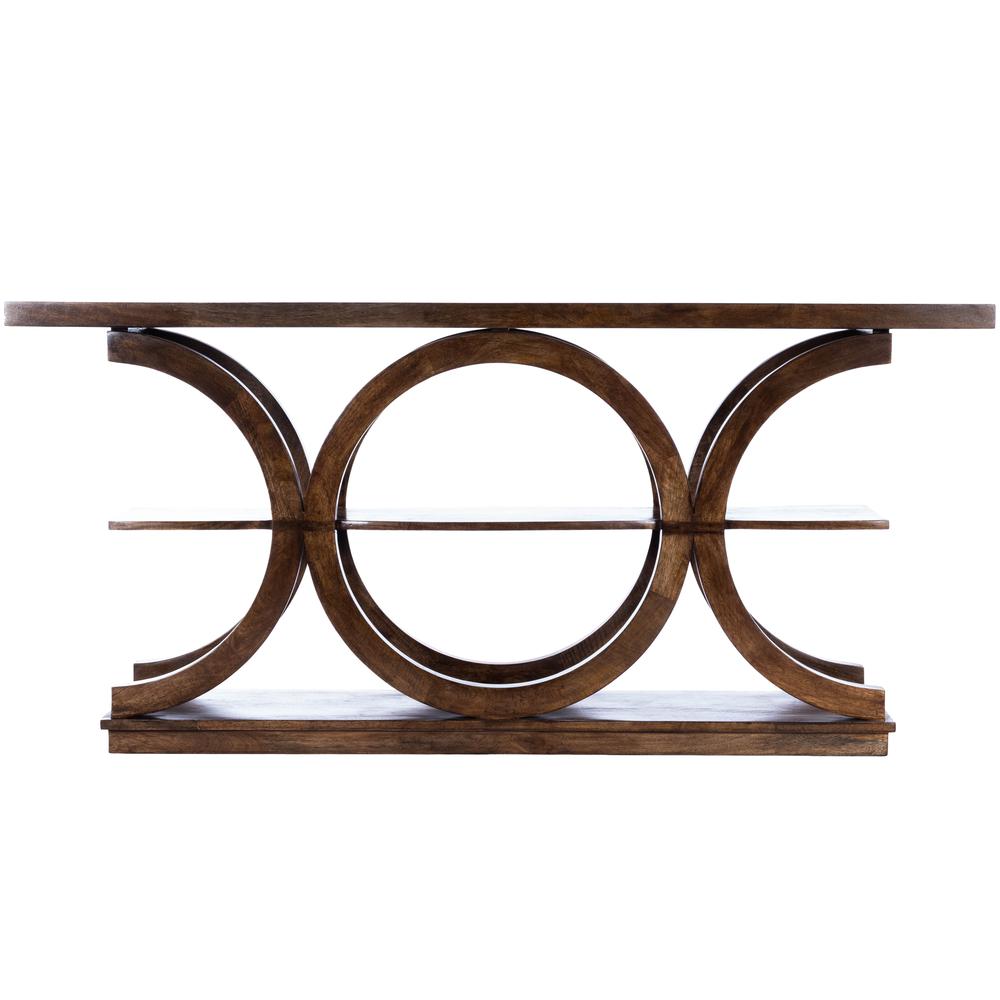 Stowe Rustic Console Table, Medium Brown. Picture 4