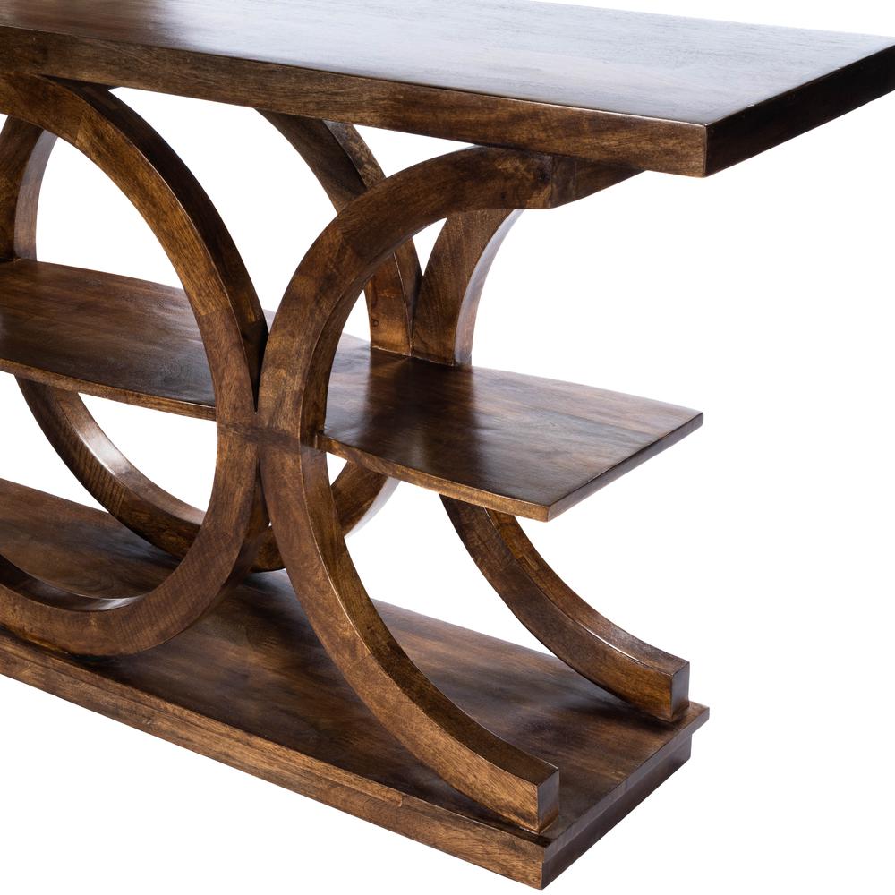 Stowe Rustic Console Table, Medium Brown. Picture 6