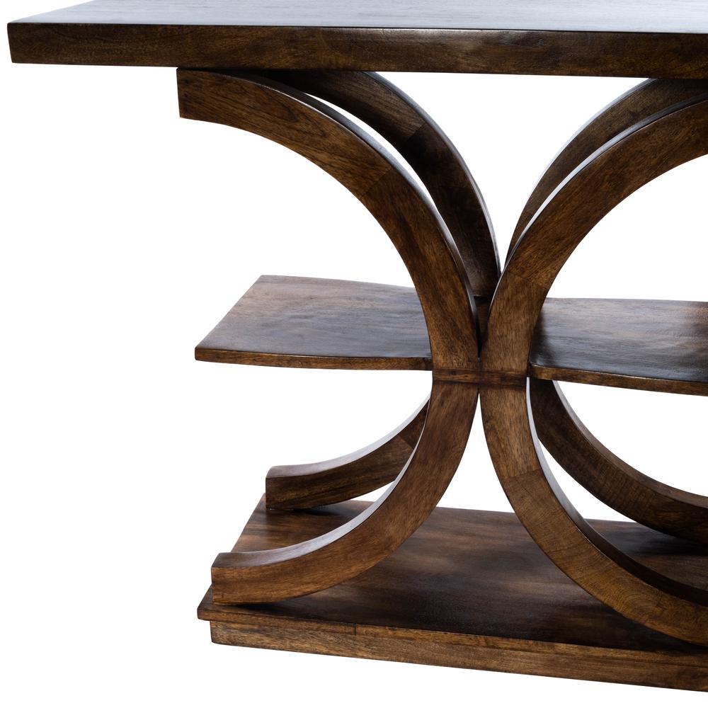 Stowe Rustic Console Table, Medium Brown. Picture 7
