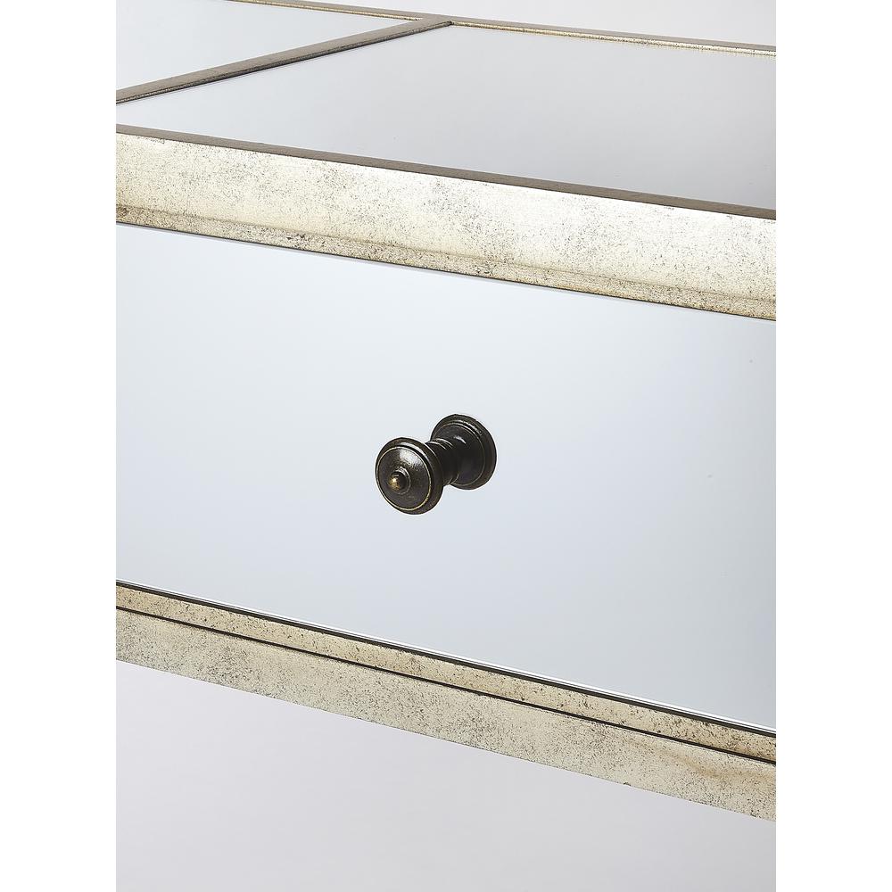 Hayworth Mirrored Console Table, Silver. Picture 3