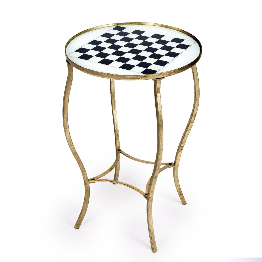 Judith Antique Game Table, Gold. Picture 1