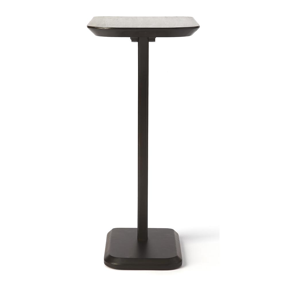 Patton  Pedestal Side Table, Dark Brown. Picture 3