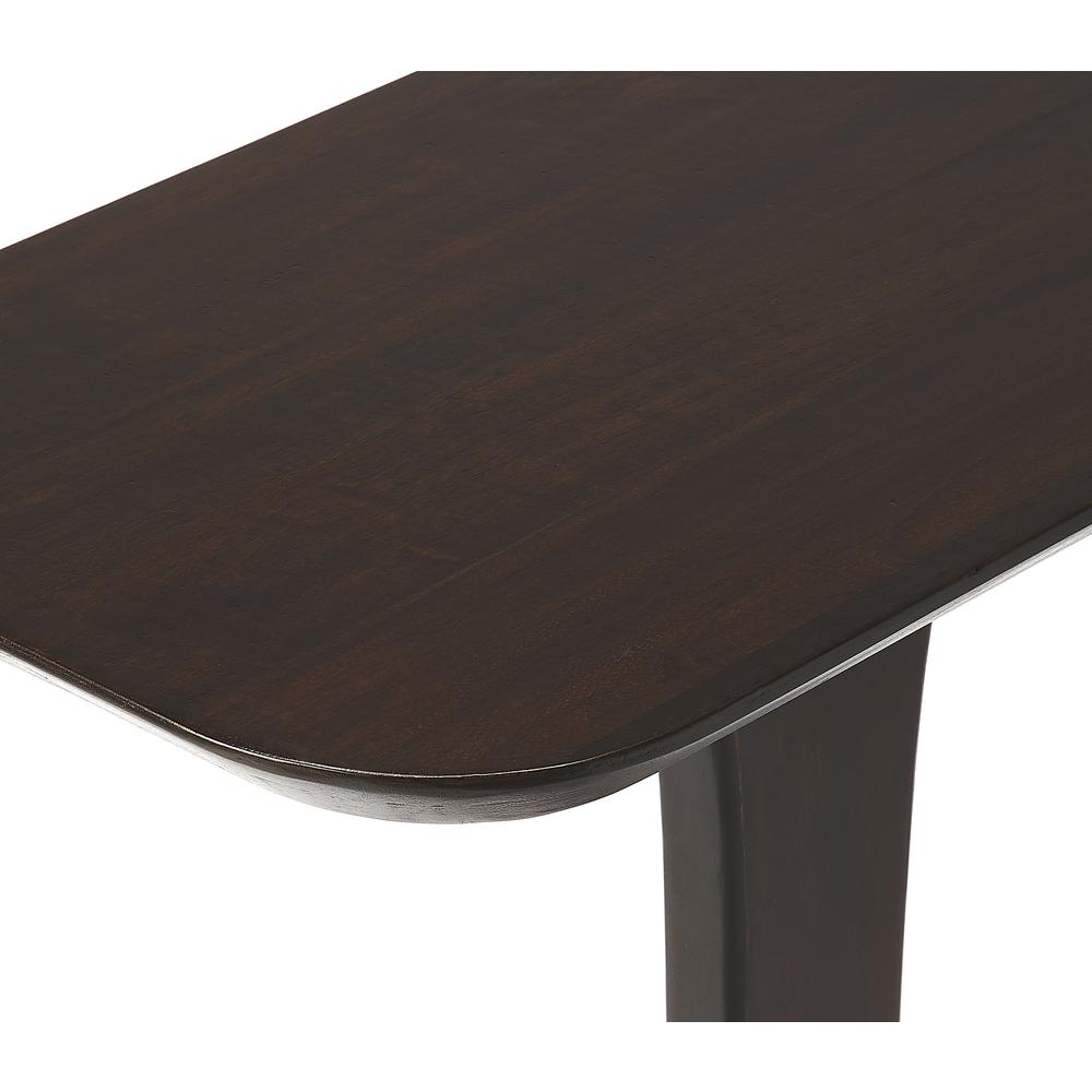 Patton  Pedestal Side Table, Dark Brown. Picture 4