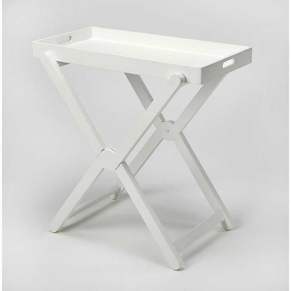 Edna Tray Table, White. Picture 1