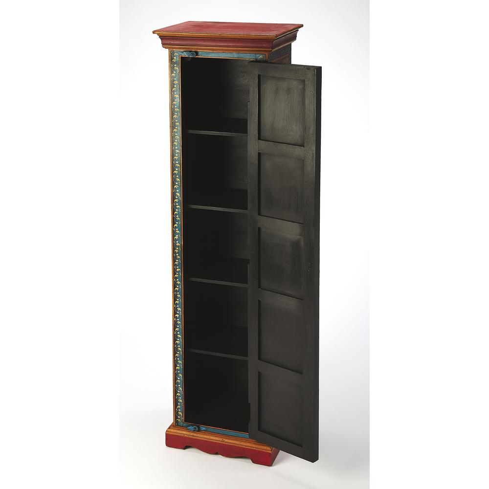 Amir Hand Painted Tall Cabinet, Multi-Color. Picture 3