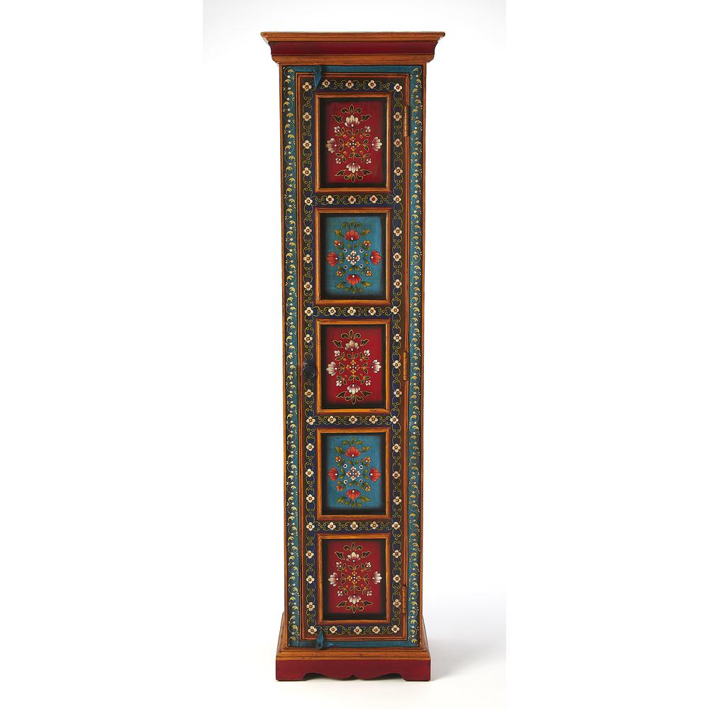 Amir Hand Painted Tall Cabinet, Multi-Color. Picture 4