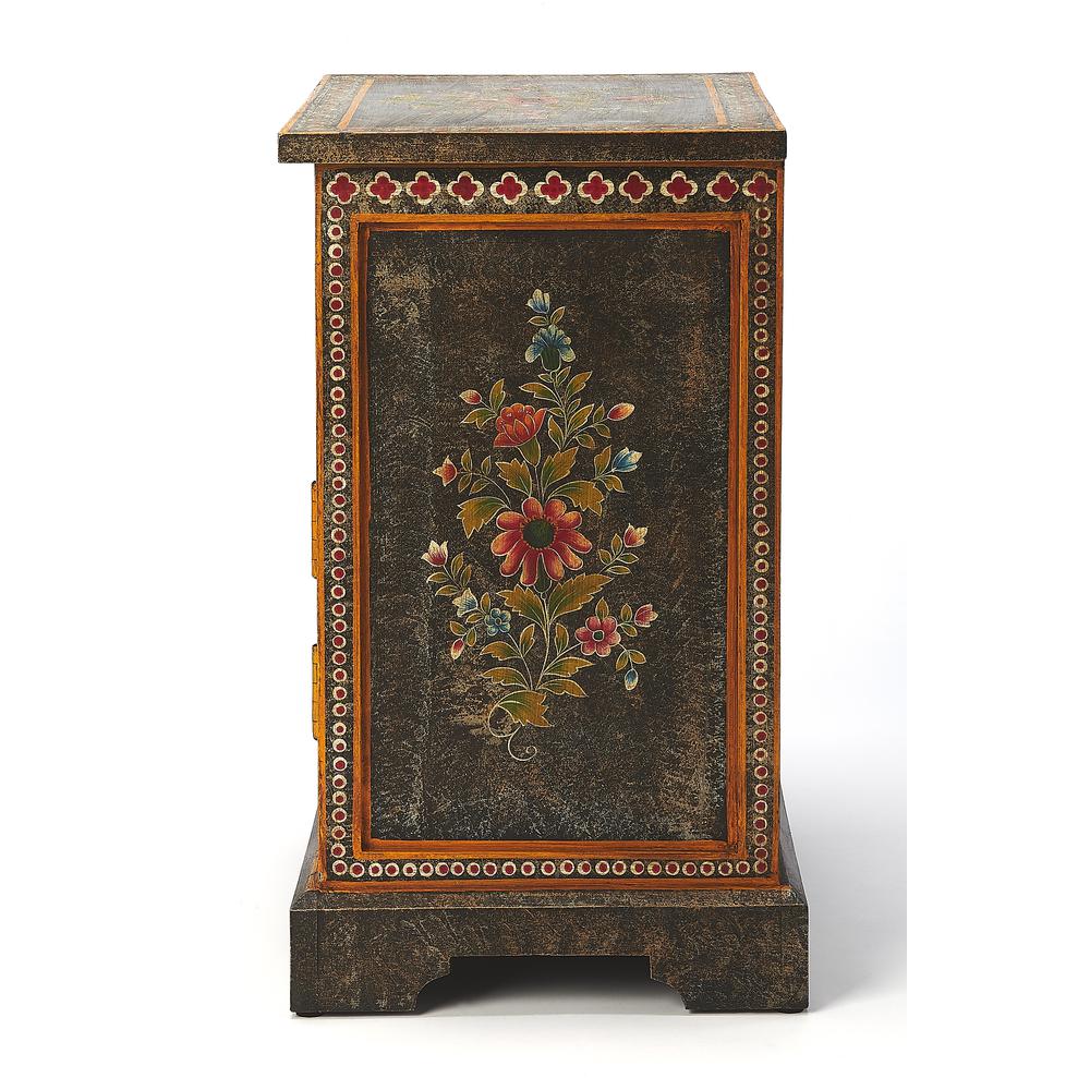 Bihar Hand Painted Chest, Multi-Color. Picture 4