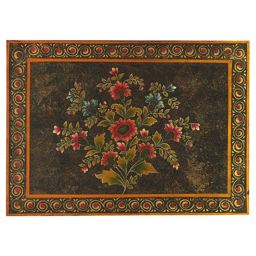 Bihar Hand Painted Chest, Multi-Color. Picture 5