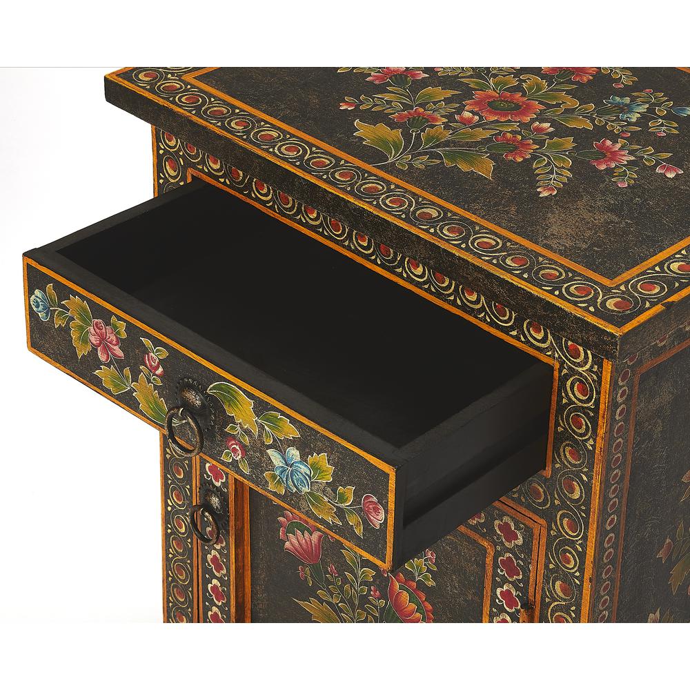 Bihar Hand Painted Chest, Multi-Color. Picture 6