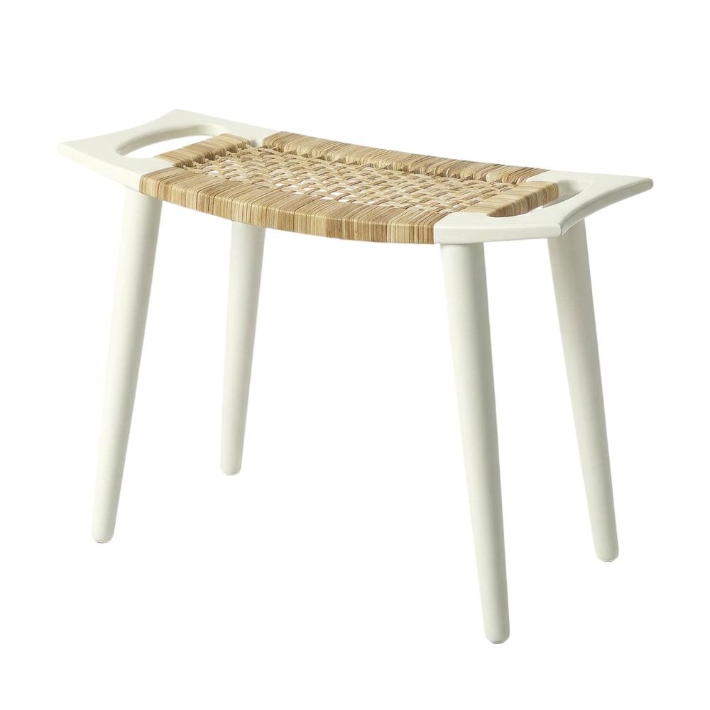 Distressed Wood Accent Stool, Coastal Style Accent Seating for Living Room. Picture 5