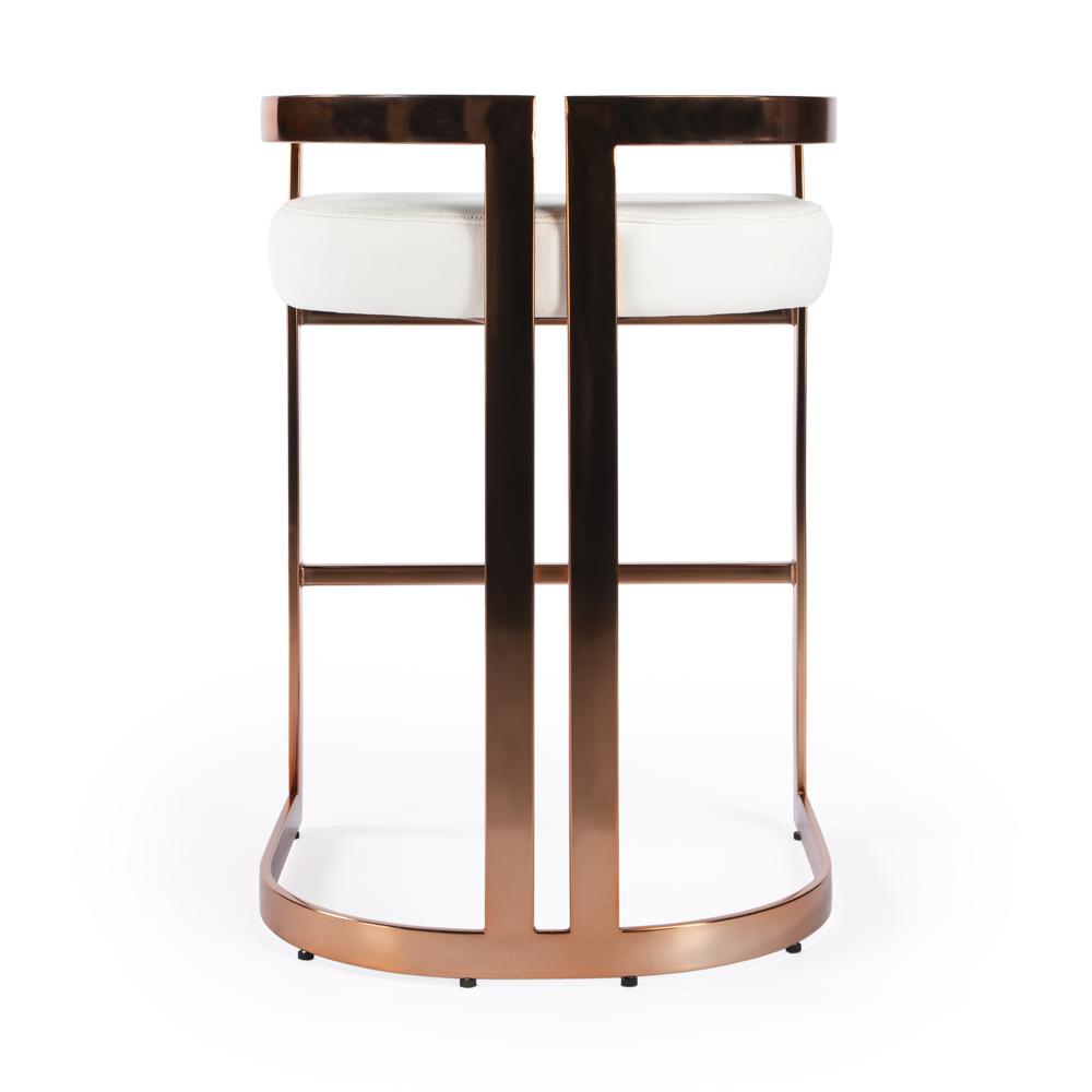 Clarence Faux Leather 25" Counter Stool, Gold. Picture 6