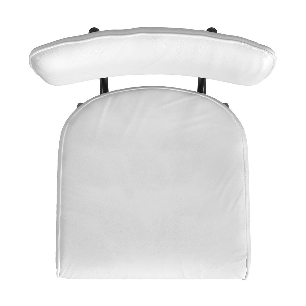 Saddle Leather Rectangular 26" Counter Stool, White. Picture 5