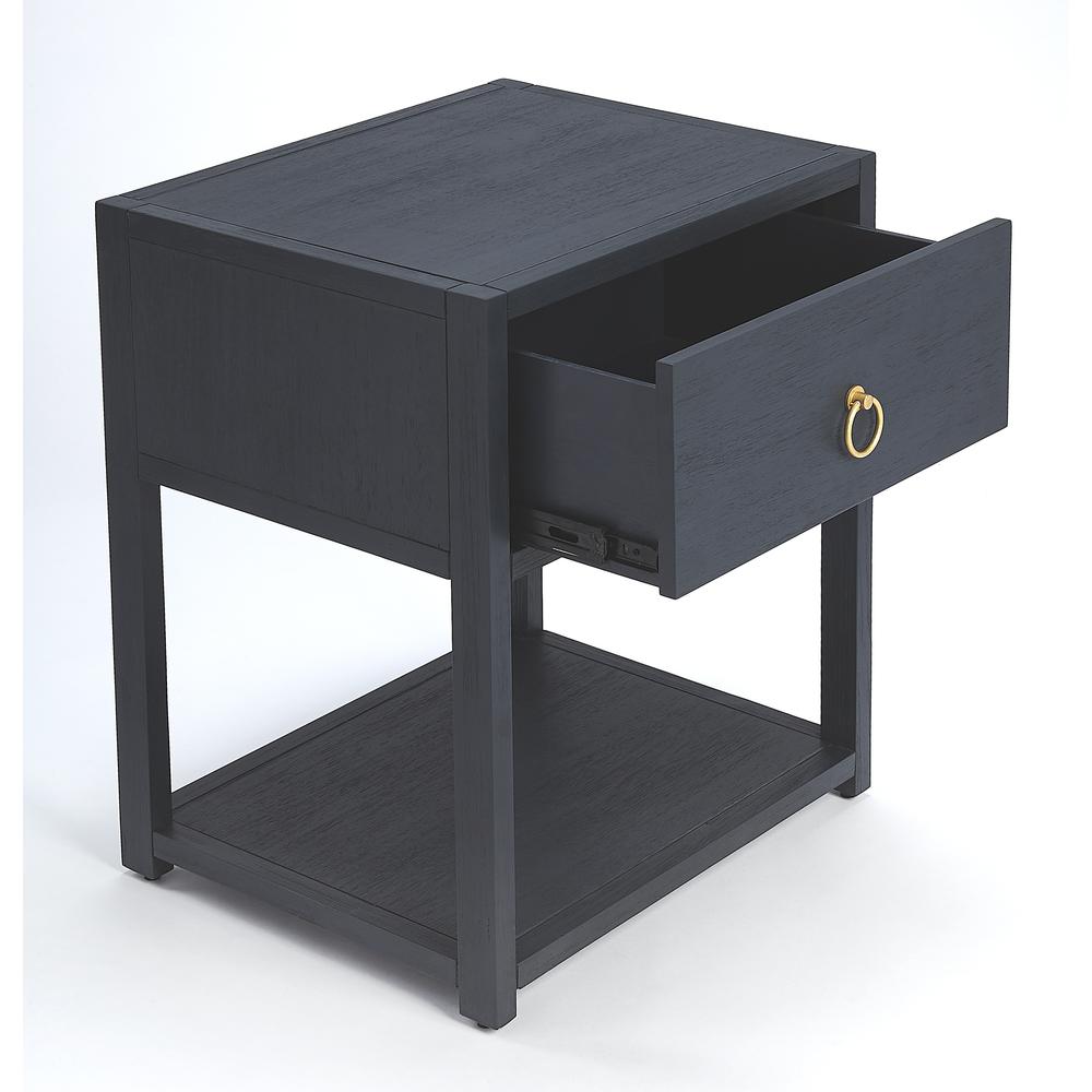 Lark  End Table, Navy Blue. Picture 3