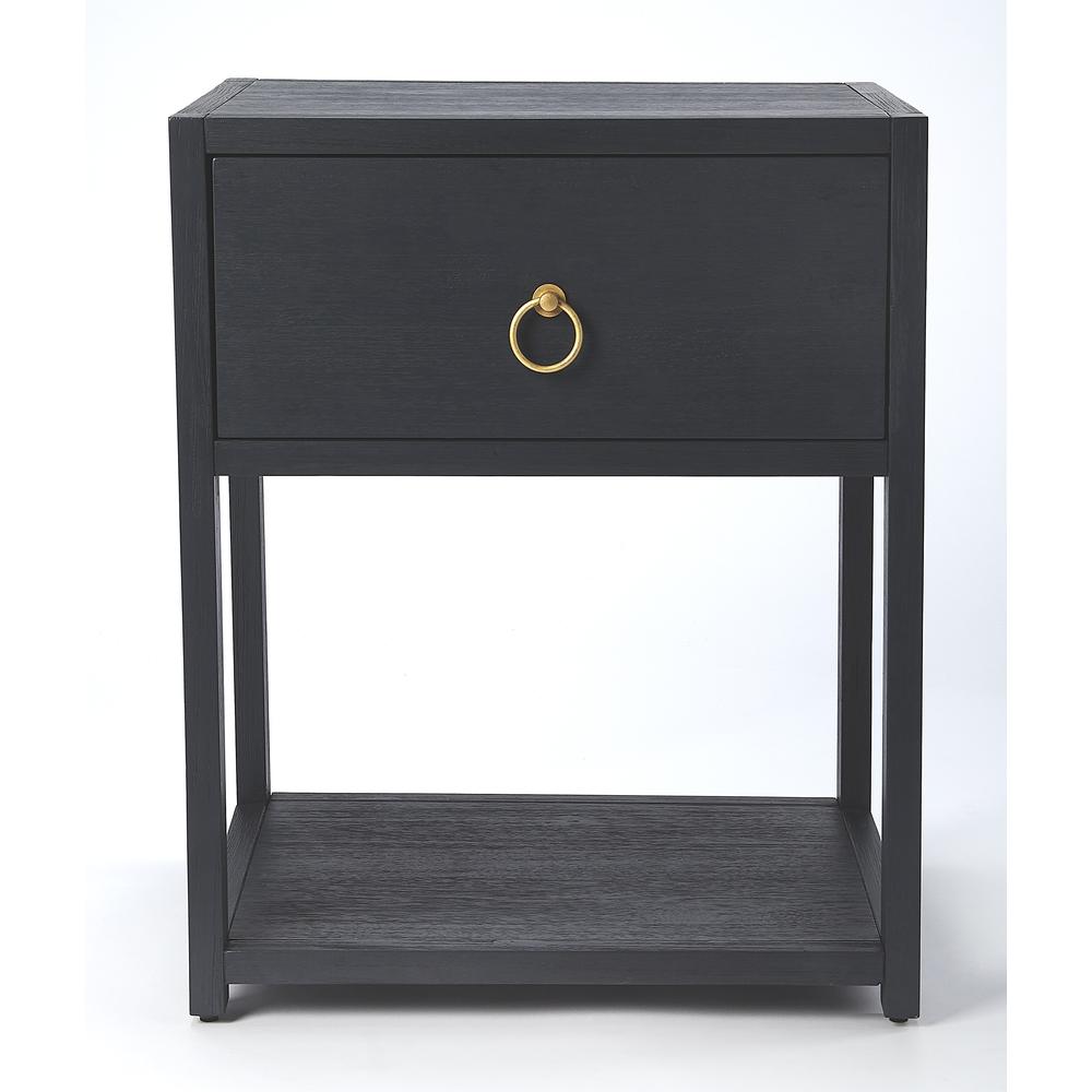 Lark  End Table, Navy Blue. Picture 4