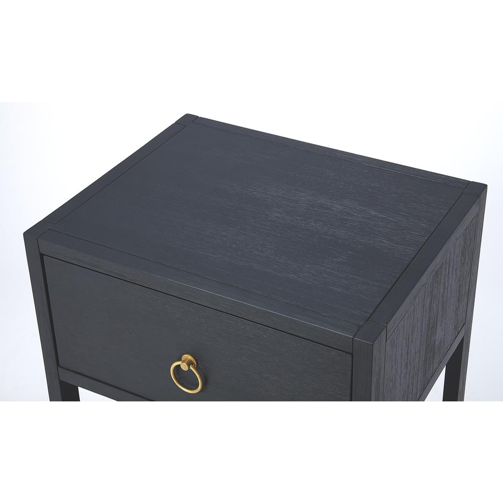 Lark  End Table, Navy Blue. Picture 7