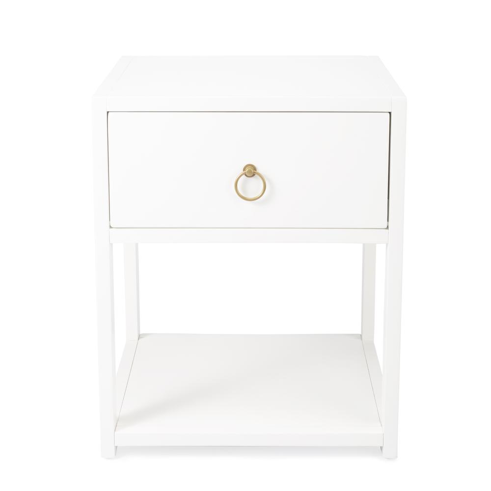Lark End Table, White. Picture 2