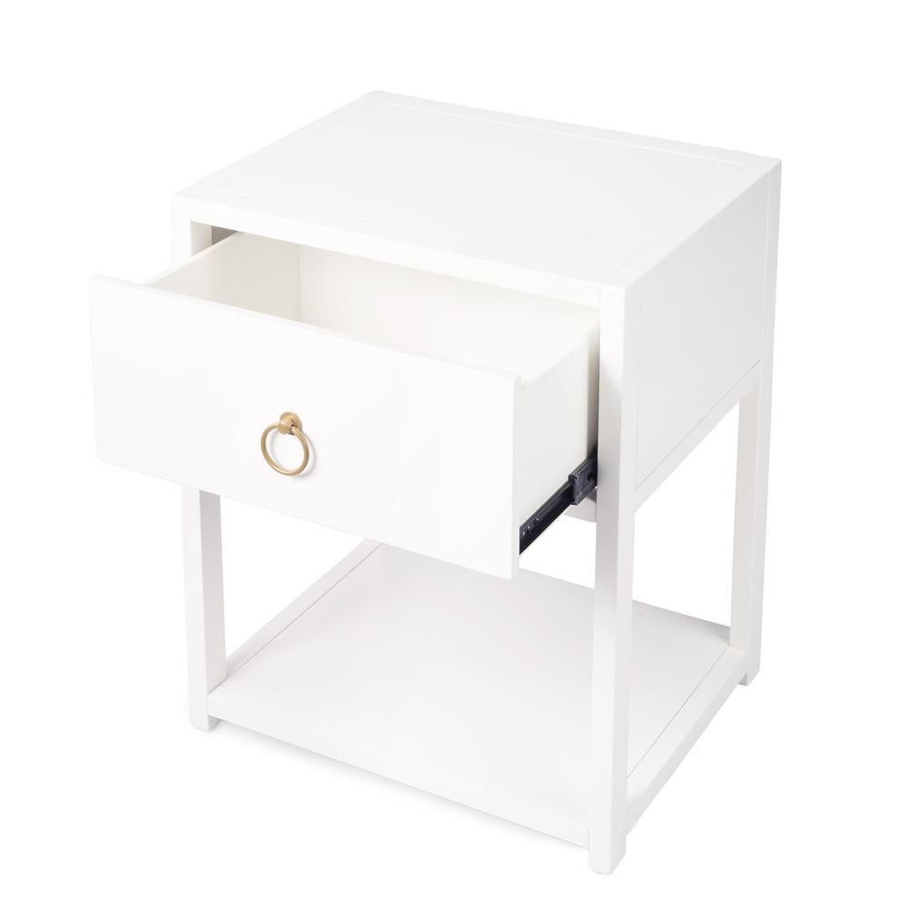 Lark End Table, White. Picture 5