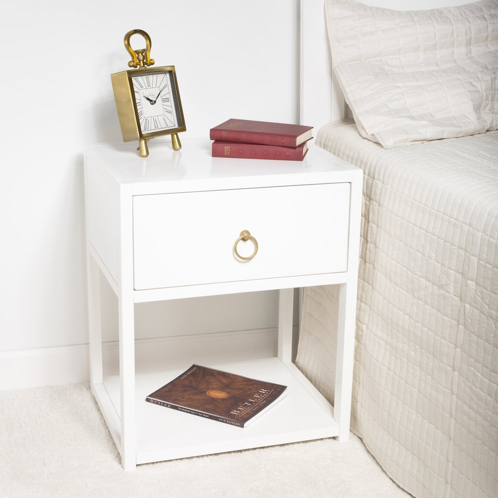 Lark End Table, White. Picture 10