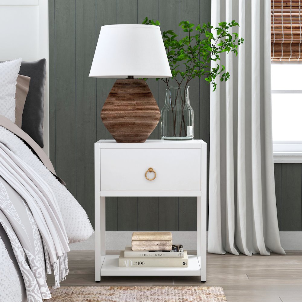 Lark End Table, White. Picture 11