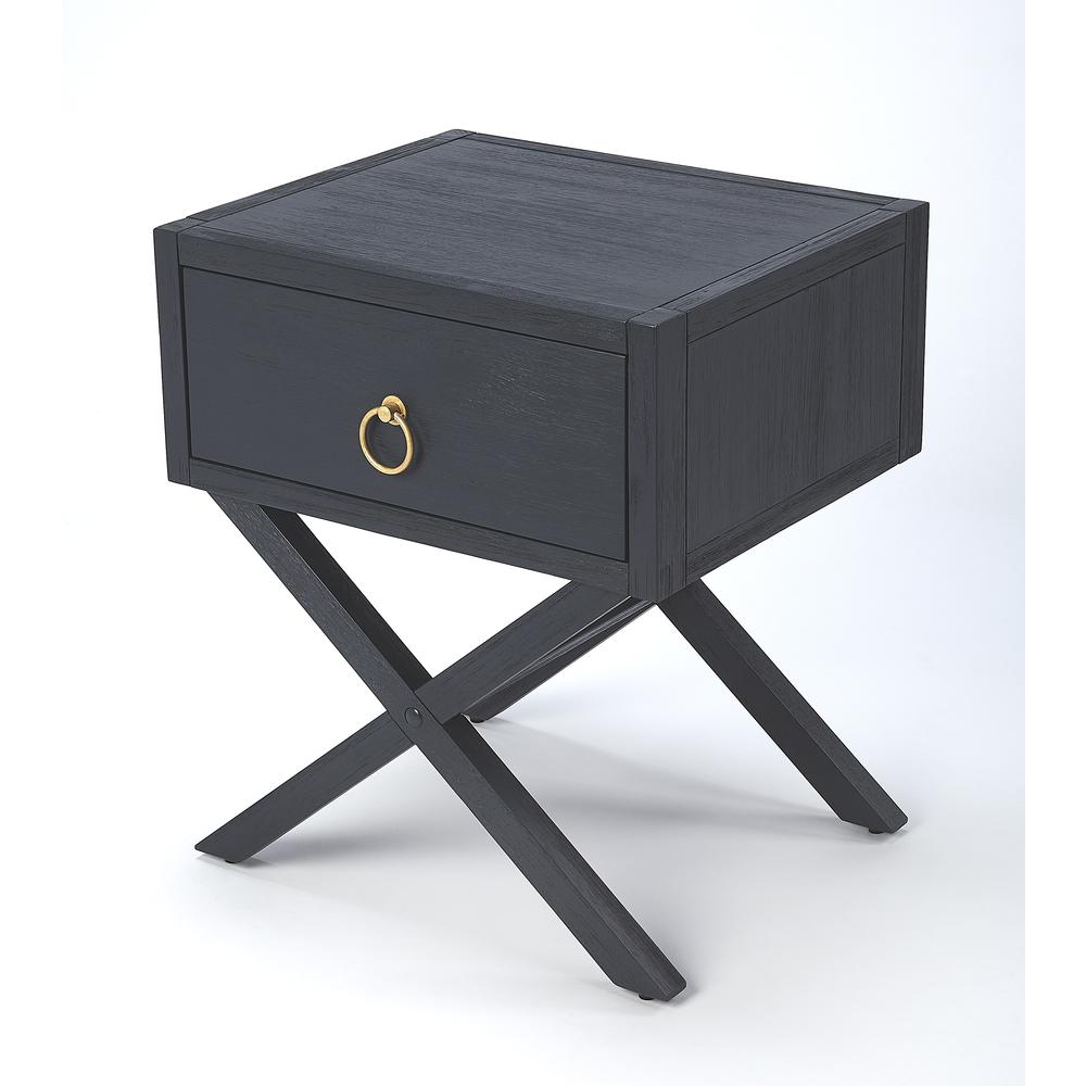 Lark  End Table, Navy Blue. Picture 1