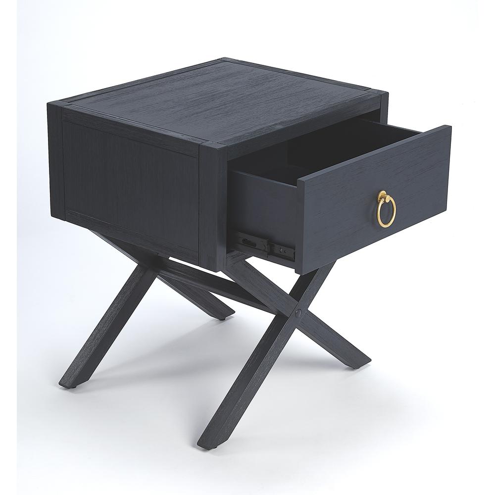 Lark  End Table, Navy Blue. Picture 2