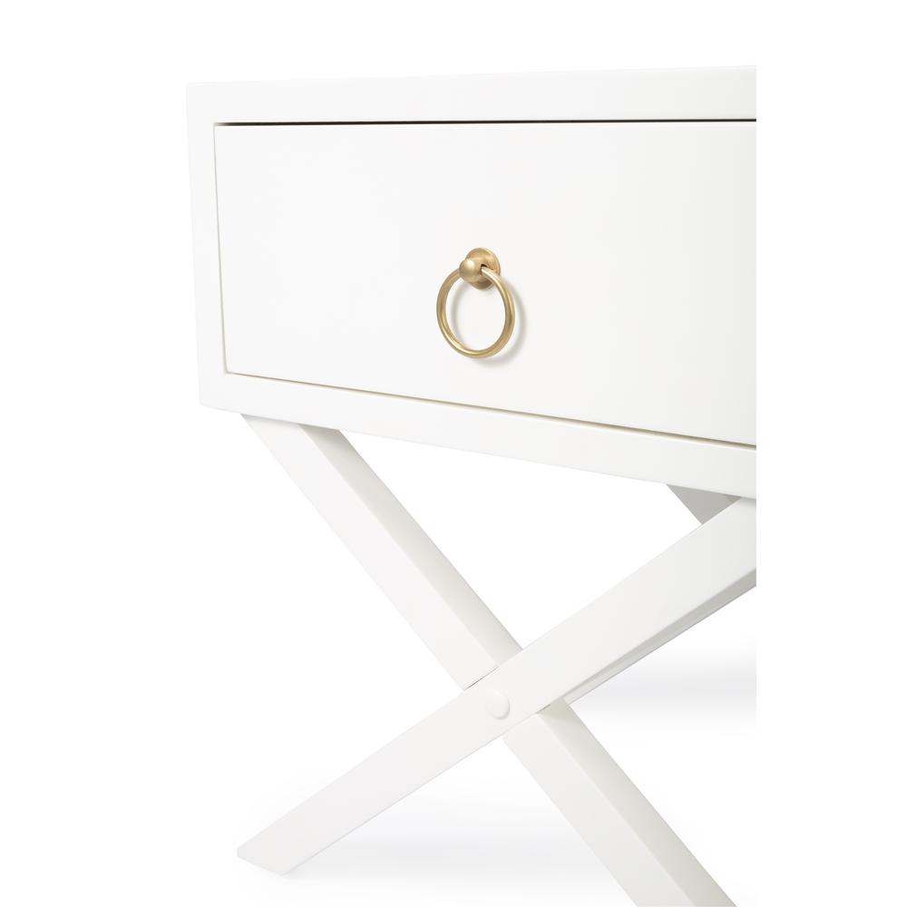 Lark End Table, White. Picture 3