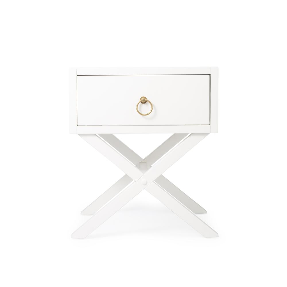 Lark End Table, White. Picture 5
