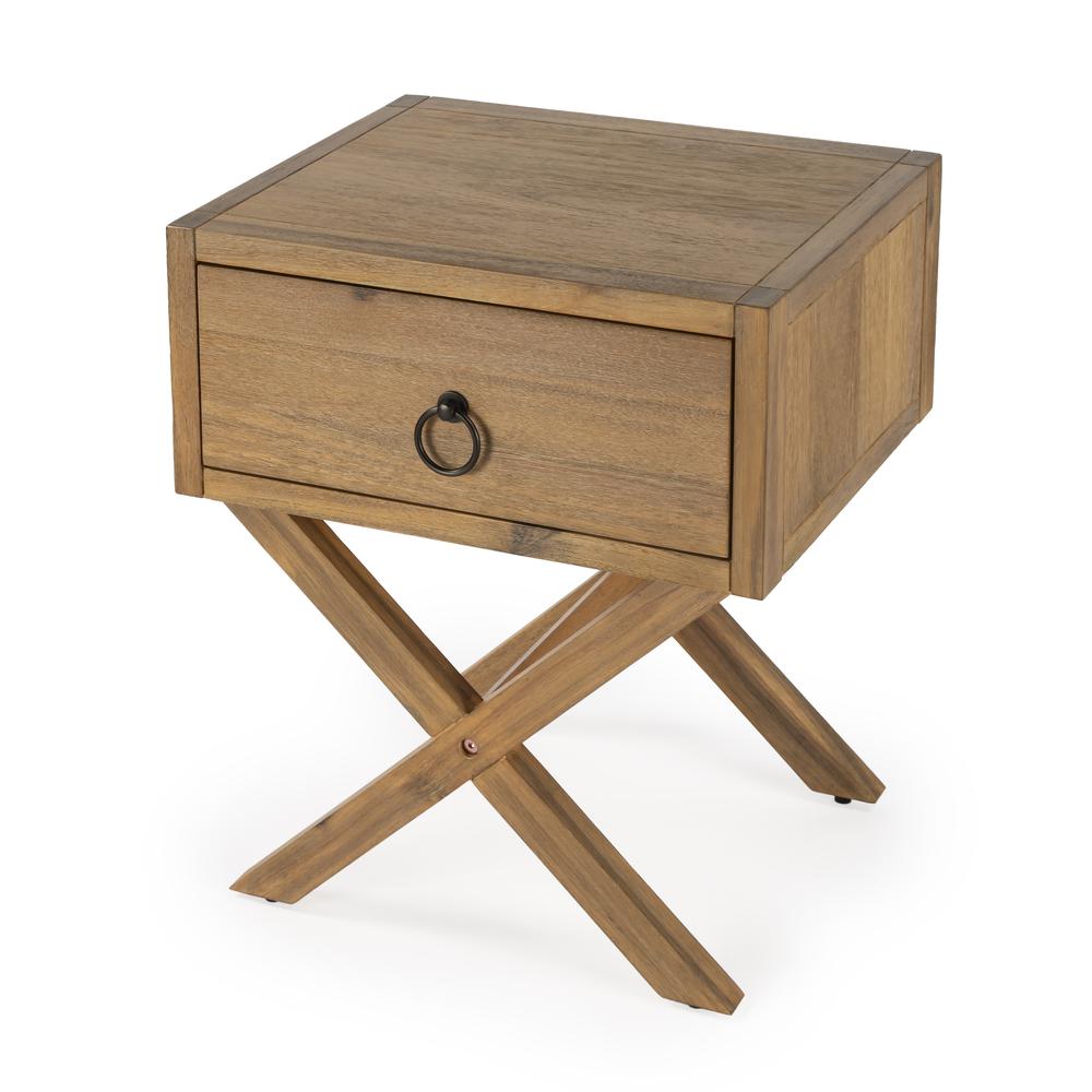 Lark Natural Wood End Table, Light Brown. Picture 1