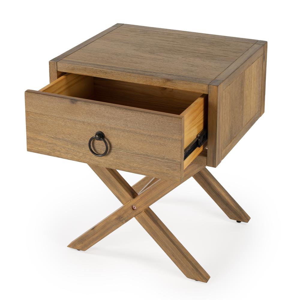 Lark Natural Wood End Table, Light Brown. Picture 2
