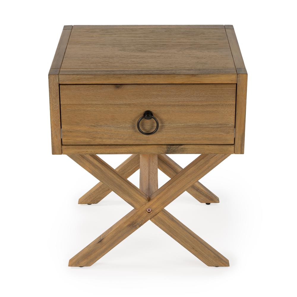 Lark Natural Wood End Table, Light Brown. Picture 3