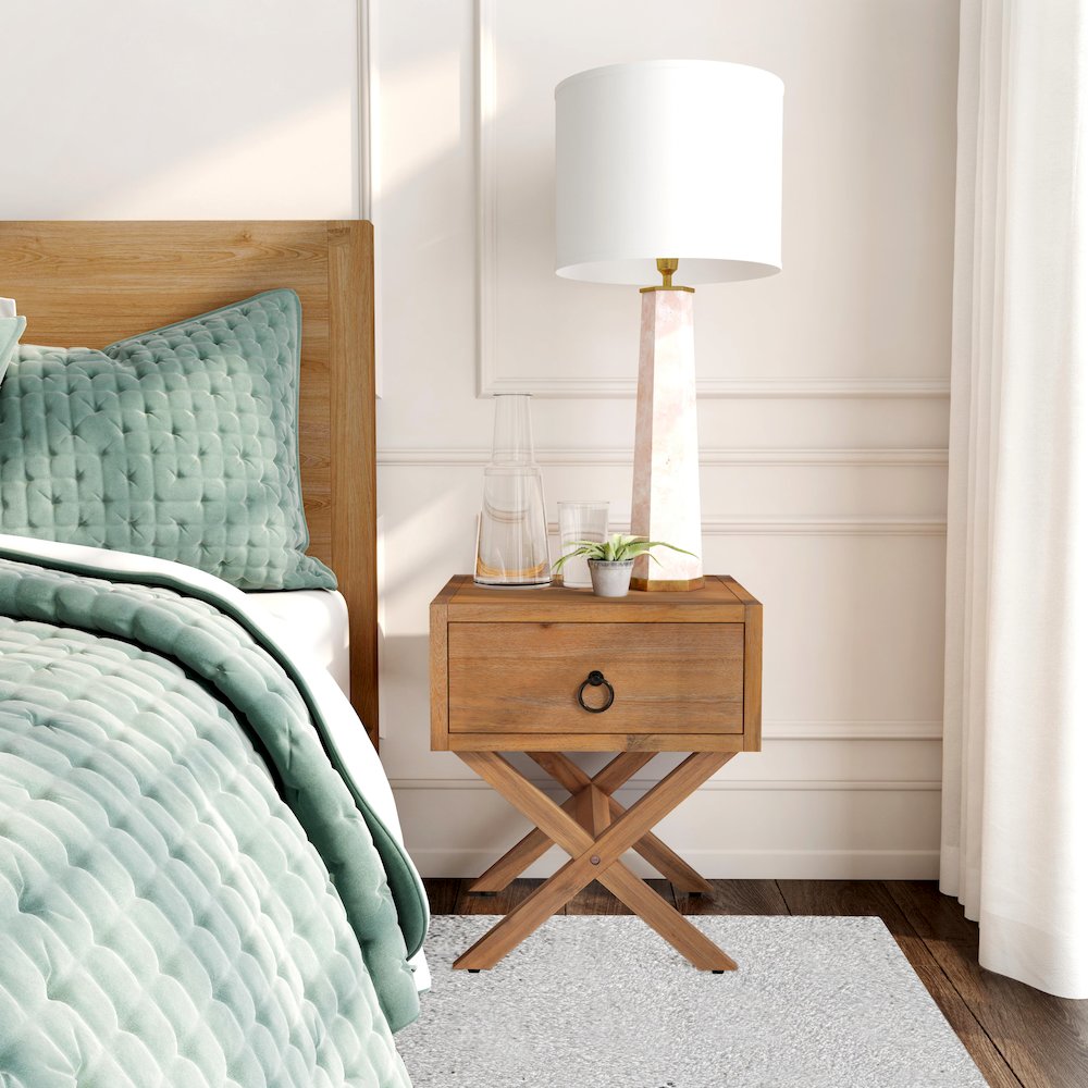 Lark Natural Wood End Table, Light Brown. Picture 10
