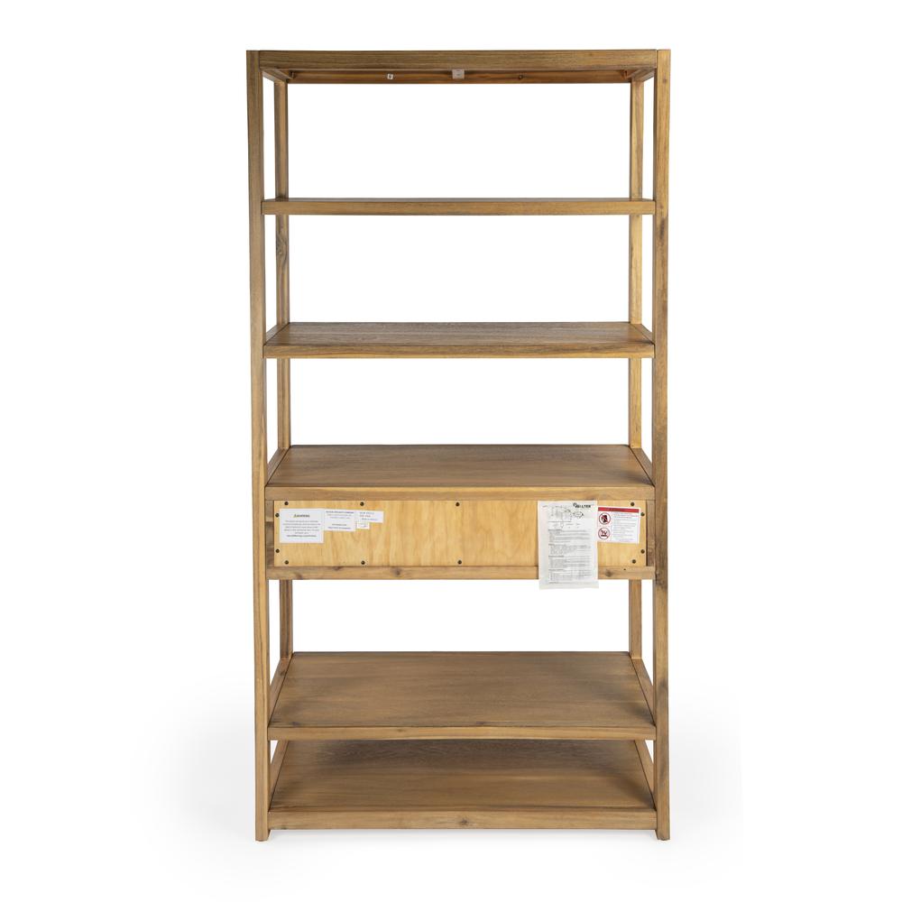 Lark 5 Tier 39"W Etagere Bookcase, Light Brown. Picture 6