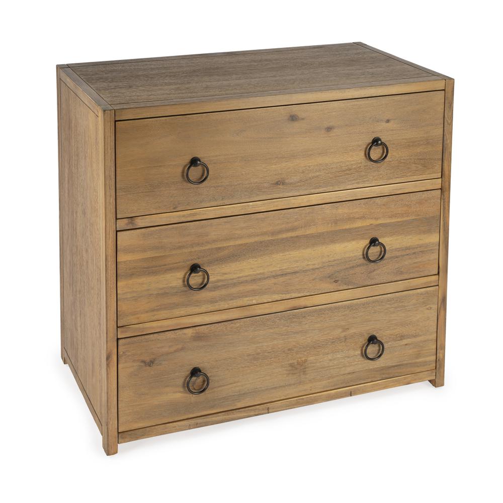 Lark 3 Drawer Dresser, Light Brown. Picture 1