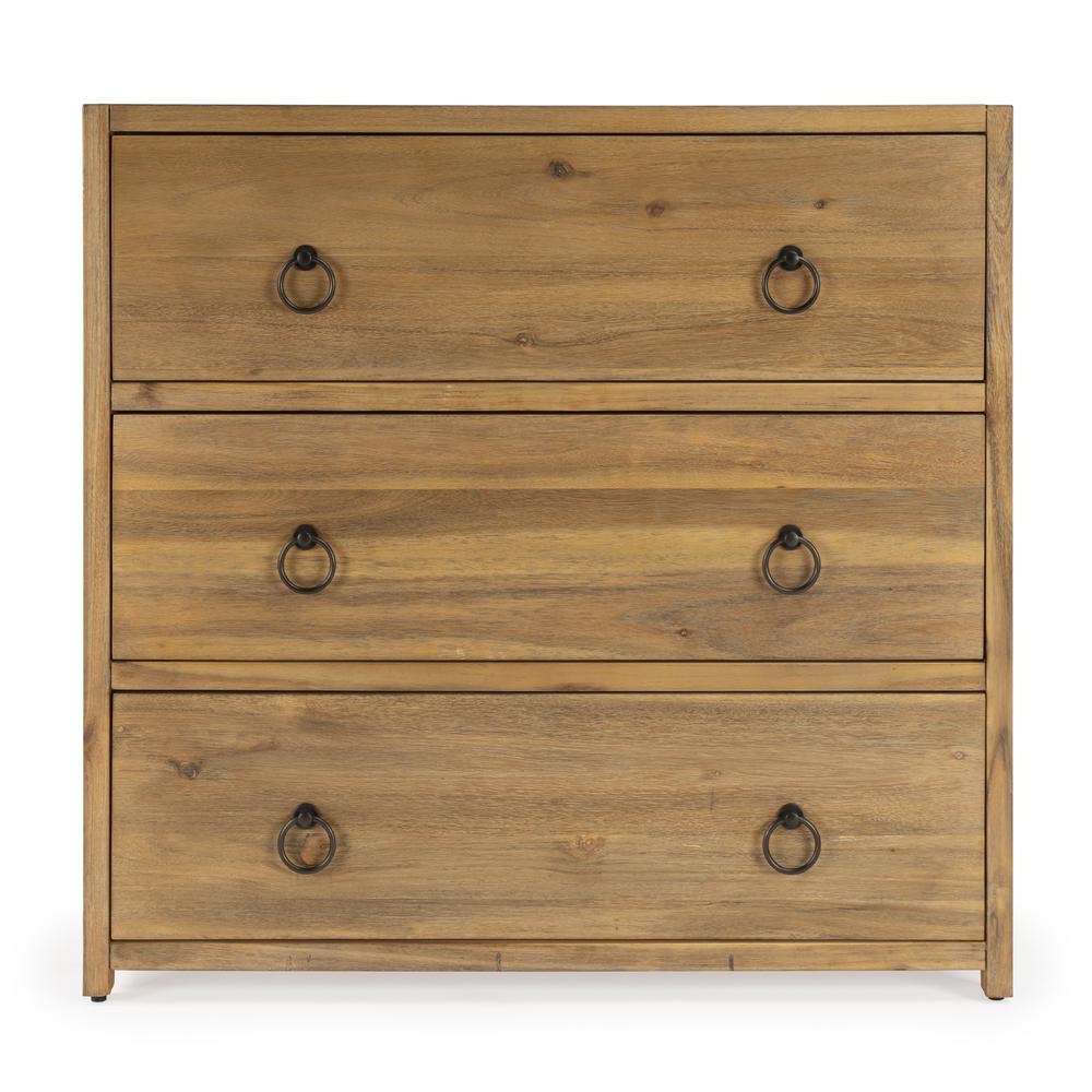 Lark 3 Drawer Dresser, Light Brown. Picture 4