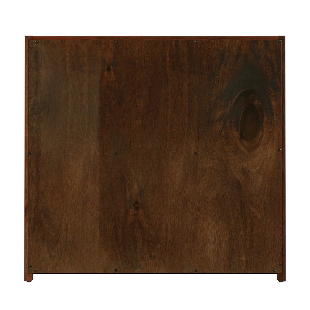 Lark 34 in. W Rectangular Wood 3 Drawer Dresser, Medium Brown. Picture 6