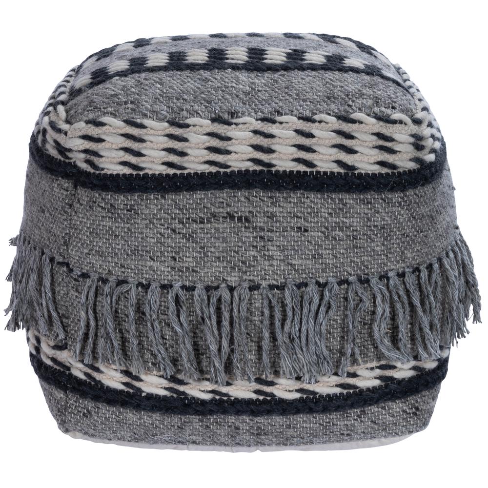 Brynn Square Pouffe, Gray. Picture 2