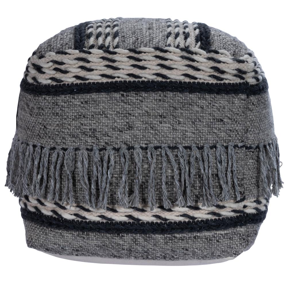 Brynn Square Pouffe, Gray. Picture 3