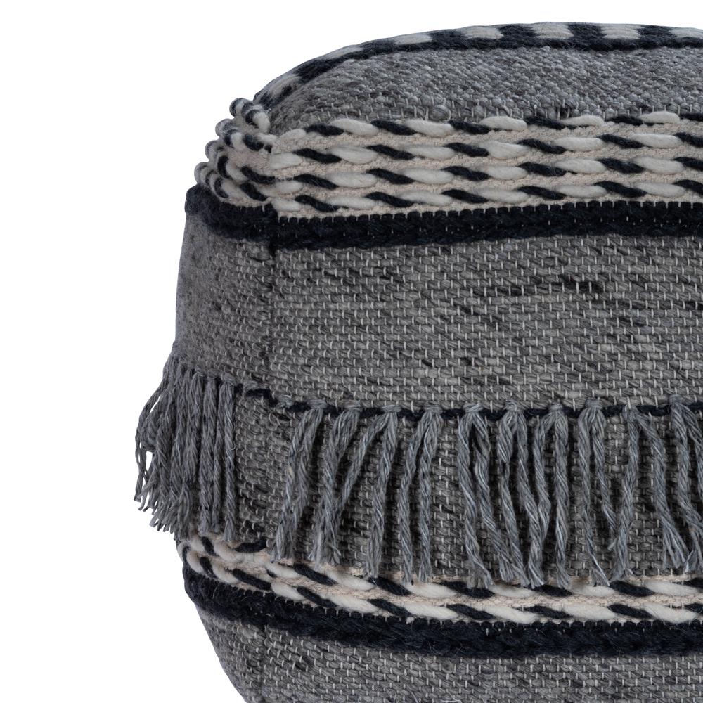 Brynn Square Pouffe, Gray. Picture 5