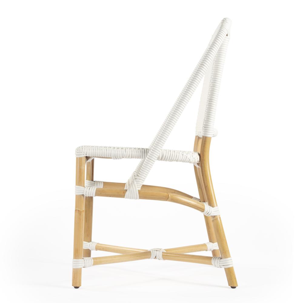 Tenor & Rattan Side Chair, White. Picture 4