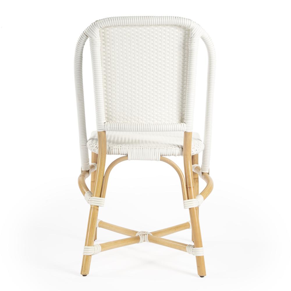 Tenor & Rattan Side Chair, White. Picture 5