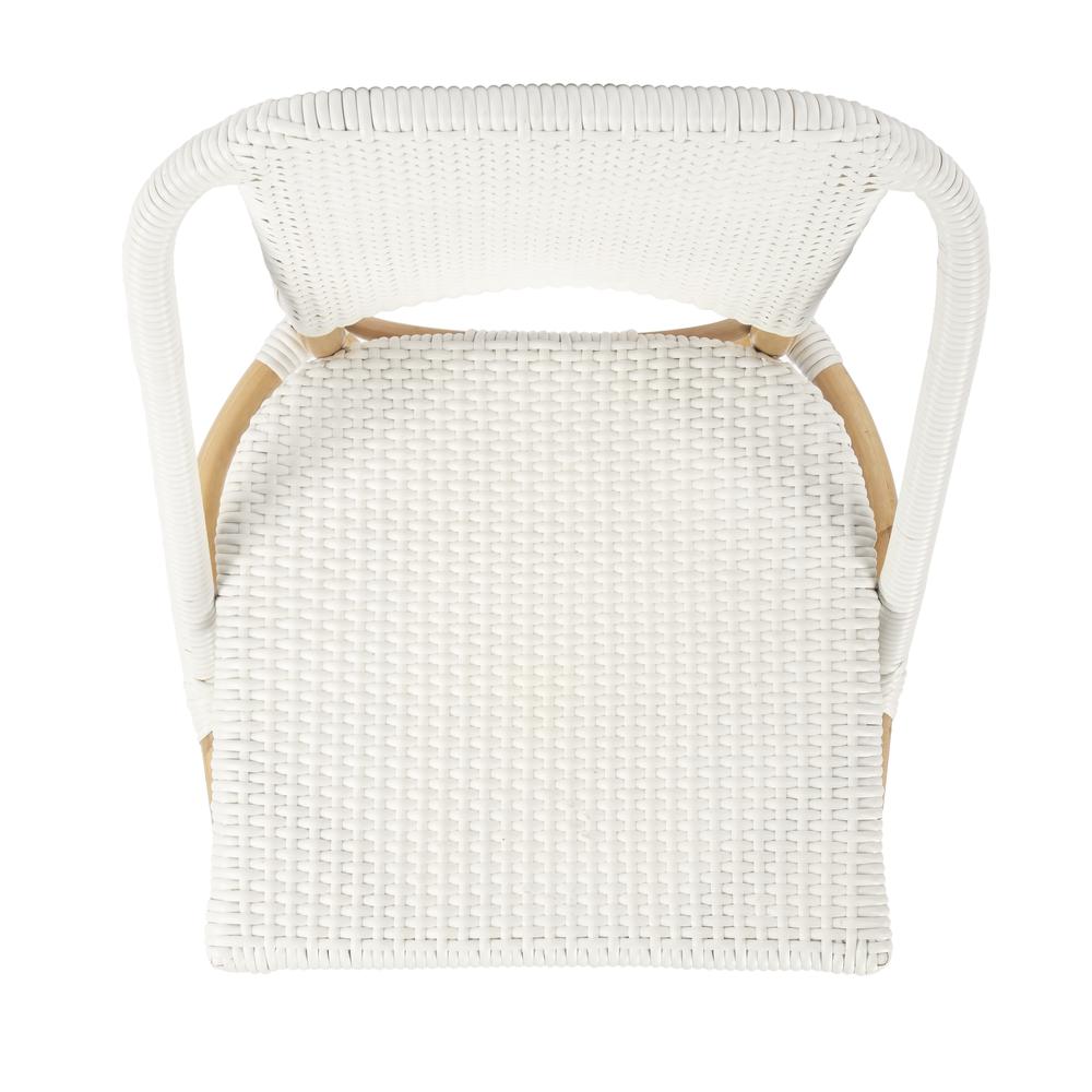 Tenor & Rattan Side Chair, White. Picture 7