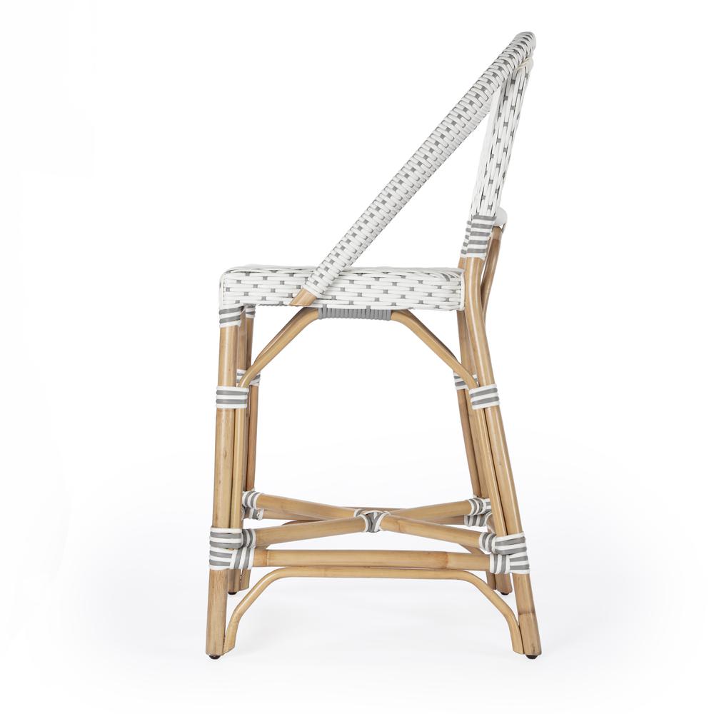 Solstice Rattan 25" Counter Stool, Gray. Picture 5