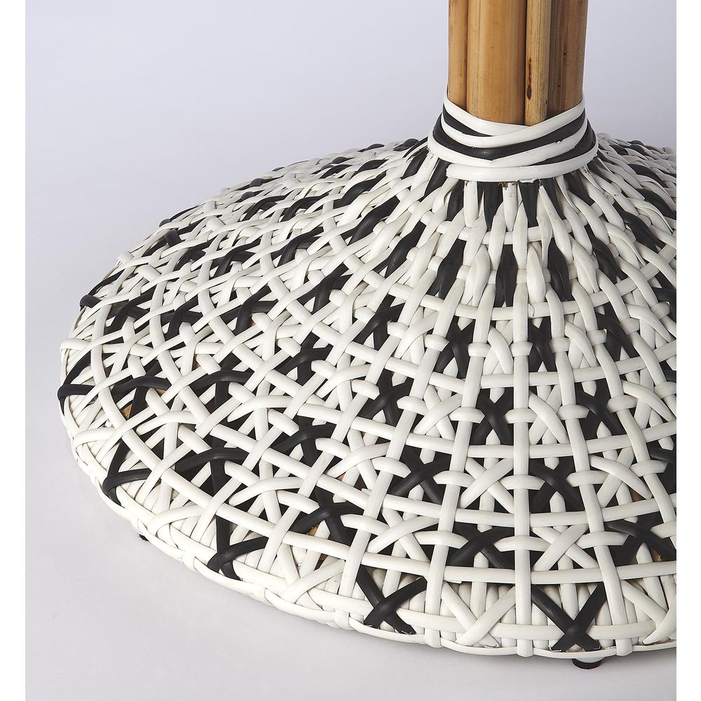 Tenor & Rattan Bistro Table, White. Picture 4