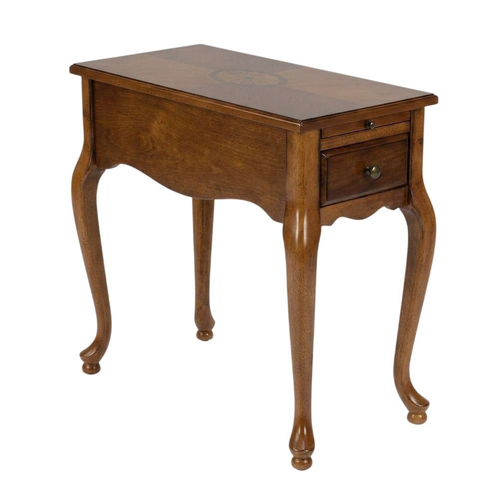 Chairside End Table with Drawer, Traditional Wood Side Table for Living Room. Picture 5