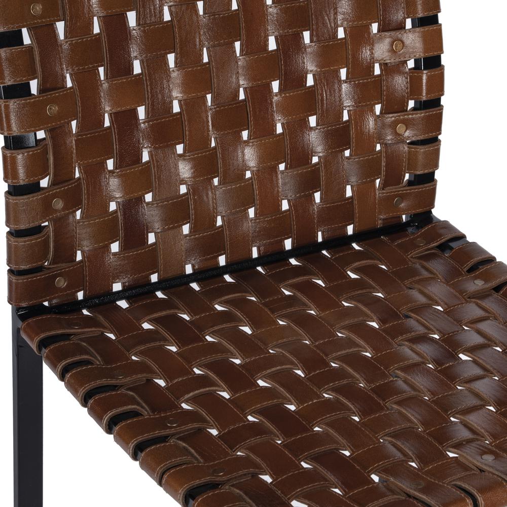 Urban Woven Leather 30" Barstool, Medium Brown. Picture 5