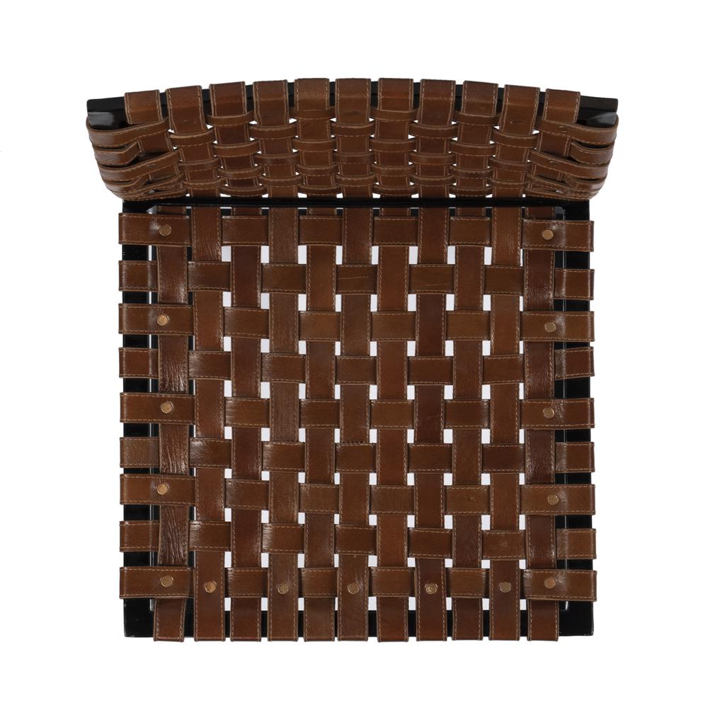 Urban Woven Leather 30" Barstool, Medium Brown. Picture 6