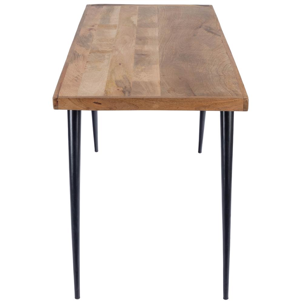 Anuri Natural Wood & Metal Desk, Light Brown. Picture 4